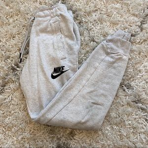 Nike White-Heathered Joggers